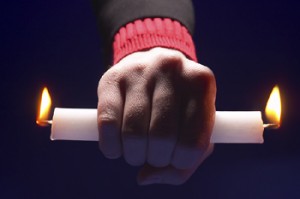 image of burning the candle at both ends