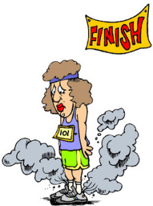 runner at finish line